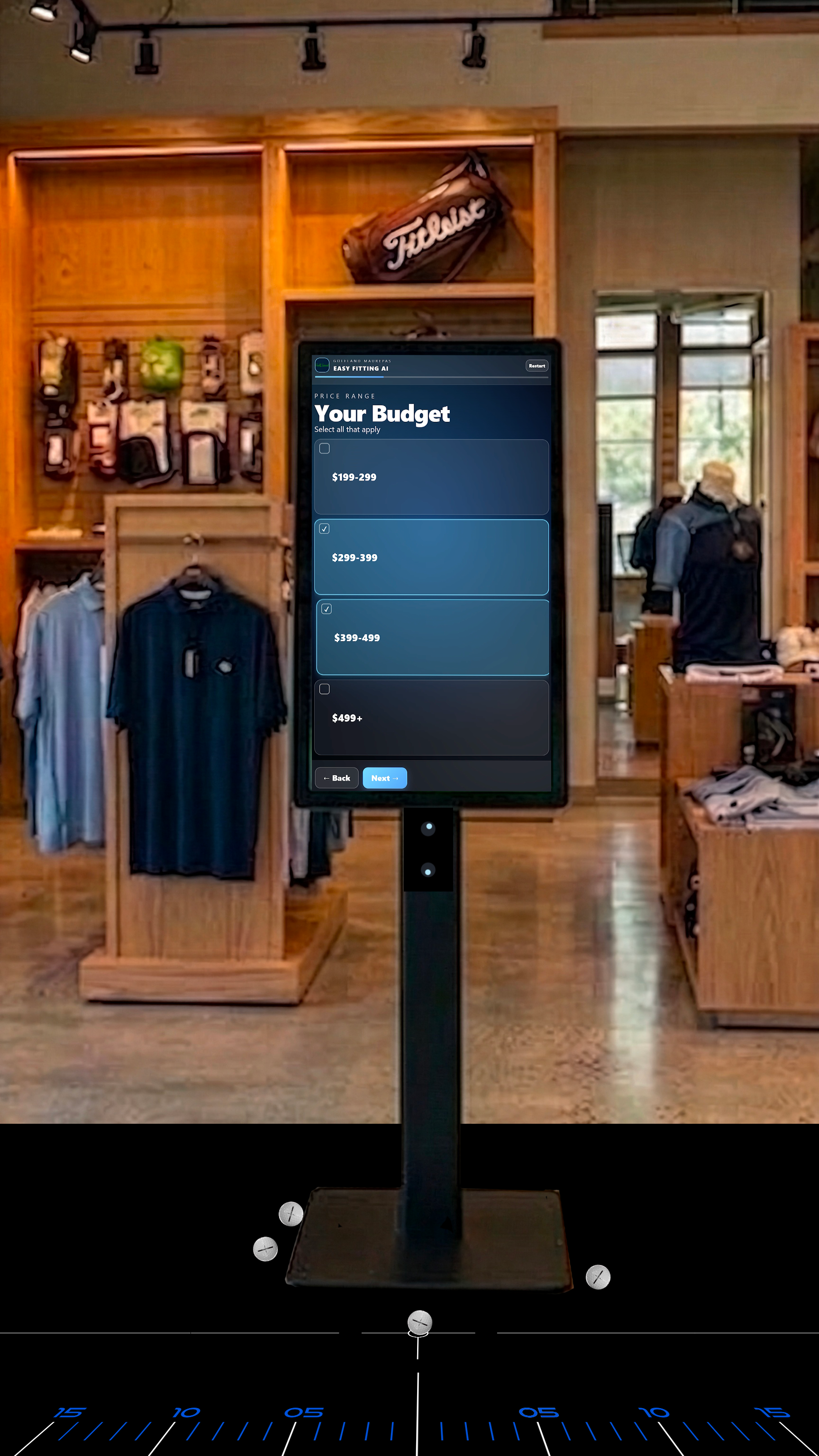 Green-integrated Putter Experience setup on mast